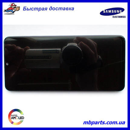 Дисплей із сенсором Samsung А315 Galaxy А31 OLED Black у зборі з рамкою!, фото 1