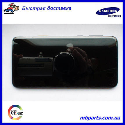 Дисплей із сенсором Samsung G970 Galaxy S10e Black, GH82-18852A, оригінал у складі з рамкою!, фото 1
