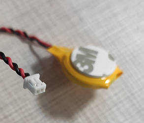 Батарейка 2032 BIOS CMOS материнска плата биос 2 pin 10см разъем ноутбук скотч 2х стор, фото 1