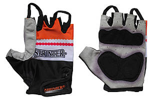 Велорукавички Sprinter 110-25 жовтогарячий L