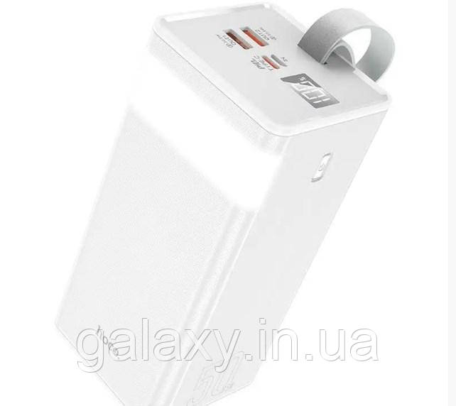 Повербанк Hoco 50000mAh 2хUSB/Type-C PD/QC 22.5W дисплей ліхтарик J86A White, фото 1