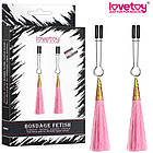 Затискачі для сосків з пензликами "Glamor Tassel Nipple Clamp Pink" від LoveToy