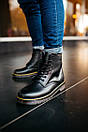 Чоловічі черевики чорні зимові Dr. Martens Classic Black (02895), фото 6