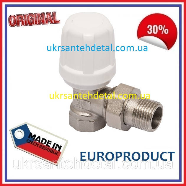 Кран радіаторний кутовий верхній 1/2 Europroduct (Чехия)