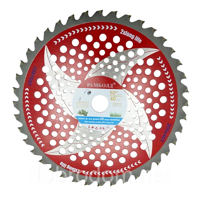 Ніж для бензокоси побідитовий 40Т 255мм РАМБОЛД