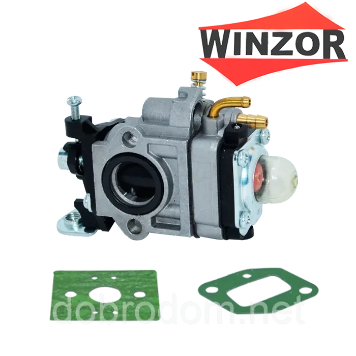 Карбюратор для бензокоси з великим отвором WINZOR + 2 прокладки