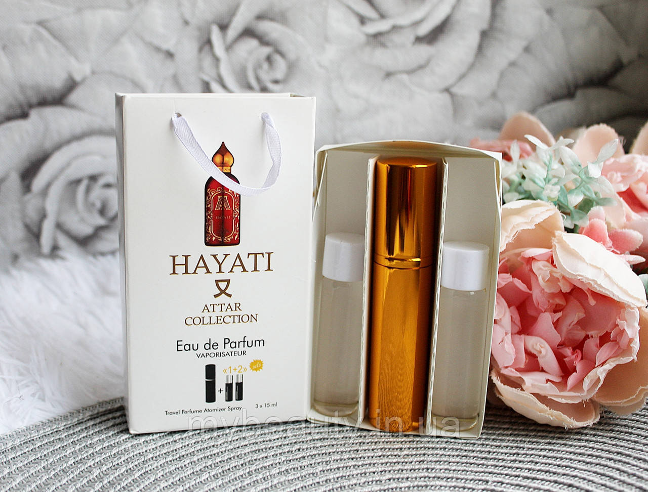 Міні-парфуми з феромонами унісекс Attar Collection Hayati 3х15 мл