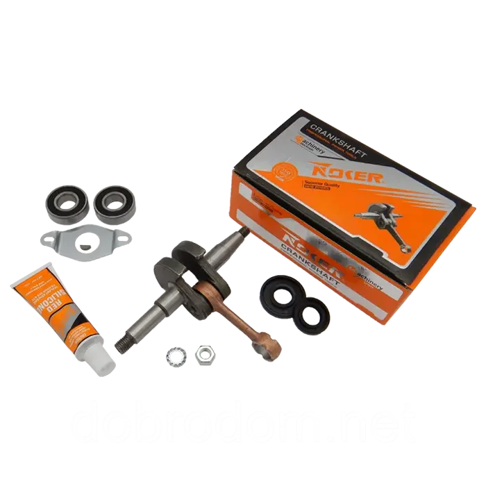 Колінвал для бензопили Noker GL 45/52 к-кт гайка маховика + підшипники + сальники