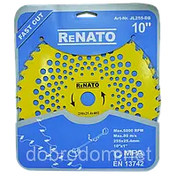 Ніж для бензокоси побідитовий 40Т 255мм RENATO