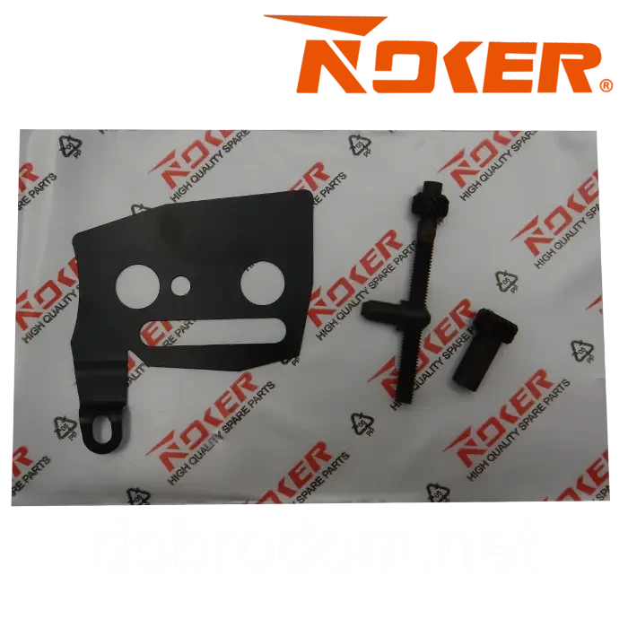 Натягувач ланцюга боковий для бензопили GL 45/52 + пластина натяжителя ланцюга NOKER