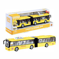 Автобус іграшка дитяча інерційний зі світлозвуковими ефектами 45 см Жовтий (59808)