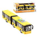 Автобус іграшка дитяча інерційний зі світлозвуковими ефектами 45 см Жовтий (59808), фото 8