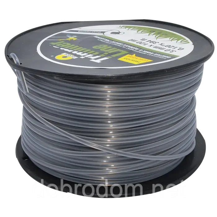 Бухта волосінь для бензокоси кругла з жилкою 3,0 мм (120м)