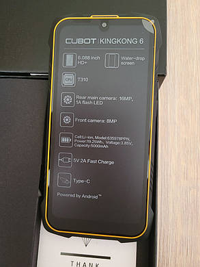 Смартфон Cubot KingKong 6 IP68 NFC 4\64GB 5000Мач Новинка!, фото 2
