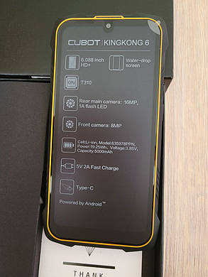 Смартфон Cubot KingKong 6 IP68 NFC 4\64GB 5000Мач Новинка!, фото 3