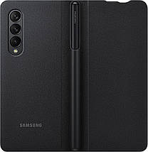 Оригінальний чохол Samsung Clear View Cover with S-pen Black для Galaxy Z Fold 3 (F926) (EF-FF92PCBEGRU), фото 3