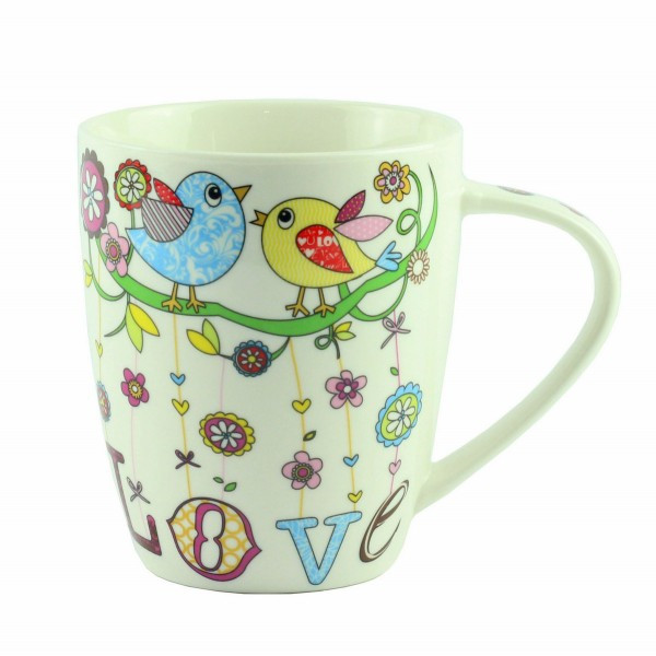 Чашка "Mug bird love Porcelain", птички 10 см, фото 1