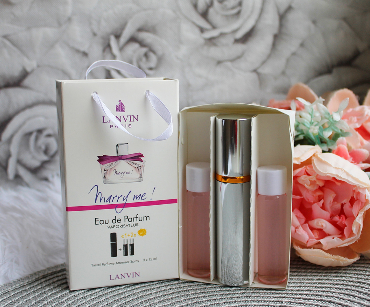 Міні-парфуми з феромонами жіночі Lanvin Marry Me 3х15 мл