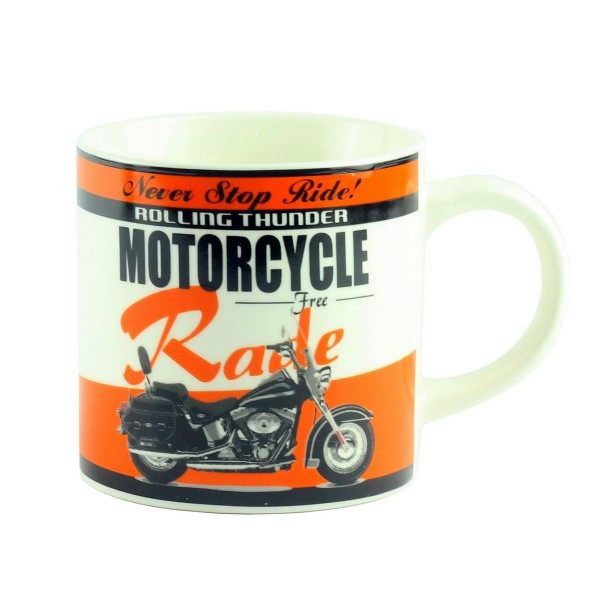 Чашка "Motorbeke Desing Assorted", оранжева, 9 см, фото 1