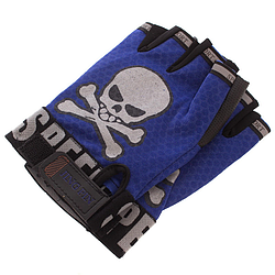 Велорукавиці з відкритими пальцями Skull BC-4622 розмір XL синій