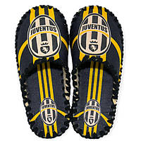 Чоловічі тапочки домашні войлочні тапки із закритим носком капці ручної роботи команда Ювентус Juventus 47