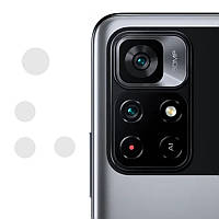 Защитное стекло на камеру для Xiaomi Poco M4 Pro 5G (Гибкое 0.18мм)