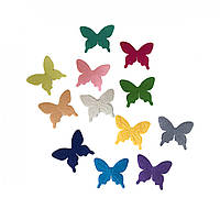Фетрова вирубка "Метелик" в наборі 10шт, мікс, 5х6 см