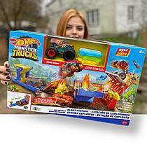 Ігровий набір Хот Вілс Пригоди на станції Hot Wheels Monster Trucks Blast Station HFB12