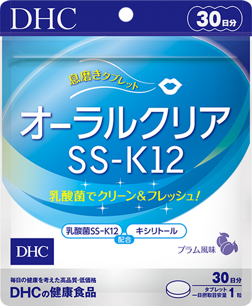 DHC Oral Clear SS-K12 для збереження мікрофлори та кислотно-лужного балансу після чищення зубів, 30 таблеток