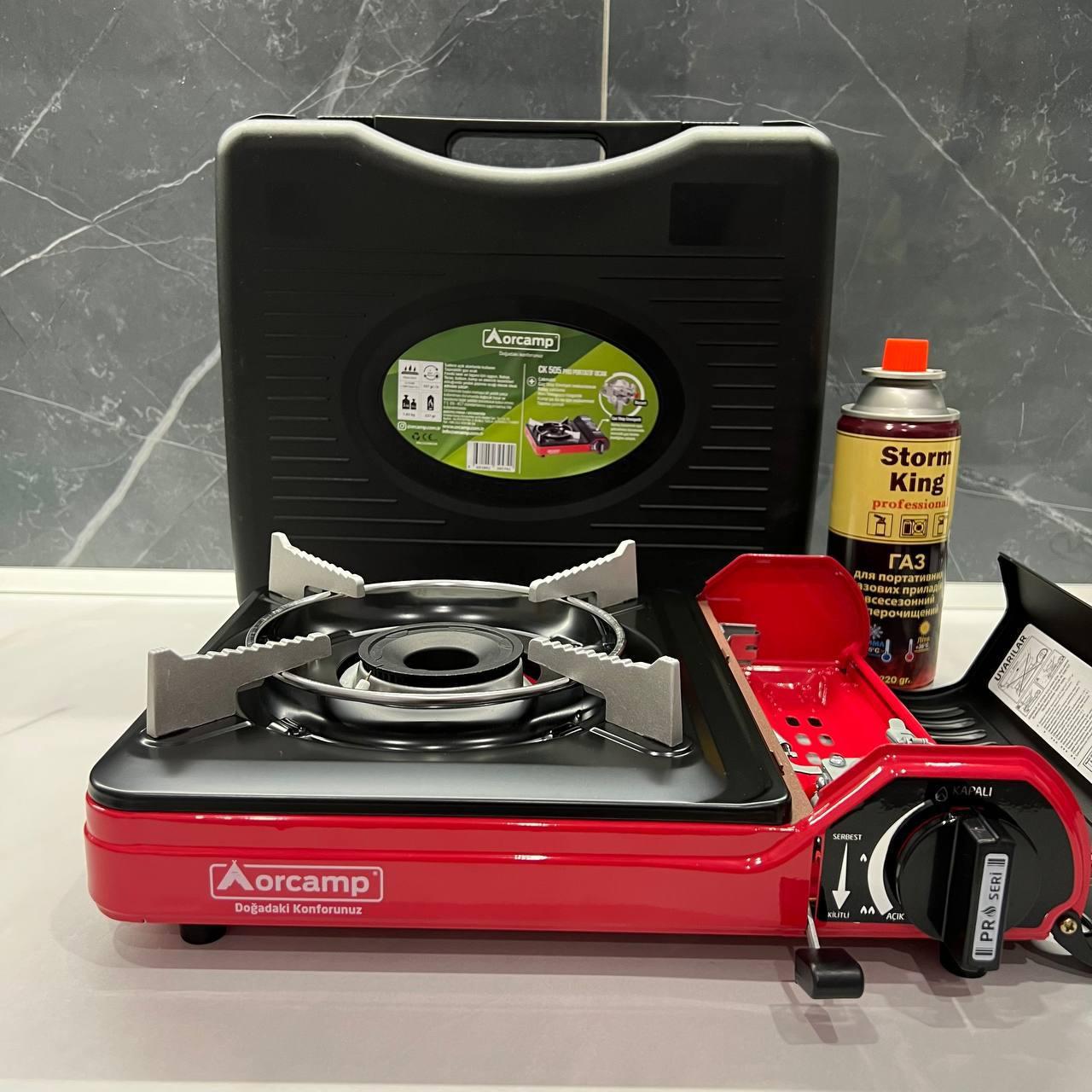 Плита газова з п'єзопідпалом під газові балони Orcamp CK-505, фото 1