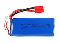 Акумулятор літій-полімерний 2000mAh 7.4V 183475 високострумовий 25С для Syma X8, X8A, X8C, X8W