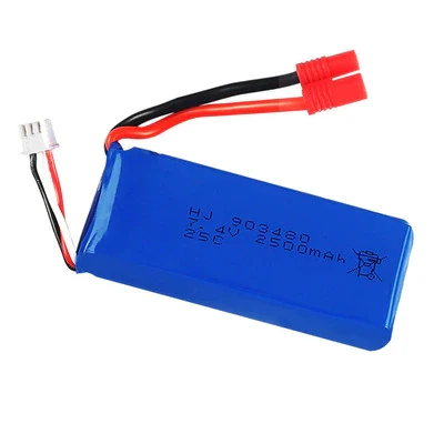 Аккумулятор литий-полимерный 2500mAh 7.4V 183485 высокотоковый 25C для Syma X8, X8A, X8C, X8W - фото 3 - id-p1020952652