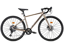 Велосипед 28" Leon GR-80 DD рама- 2022 (бежевий із сірим)