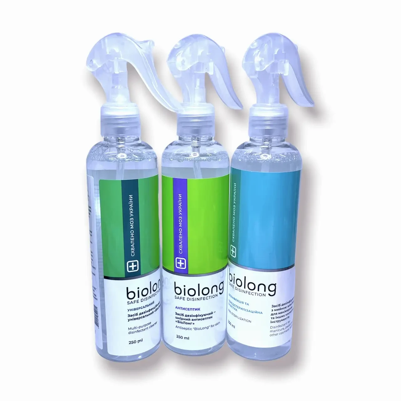 Набор жидкостей для дезинфекции 3в1 БиоЛонг по 250мл (универсальный ...