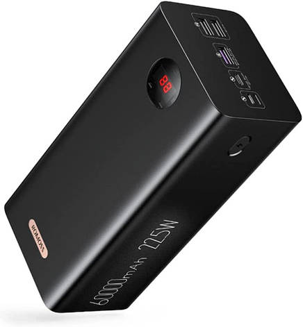 Зовнішній акумулятор Power Bank Romoss PEA60 60000mAh (3USB+Type-C) зі швидкою зарядкою 22.5W, фото 1