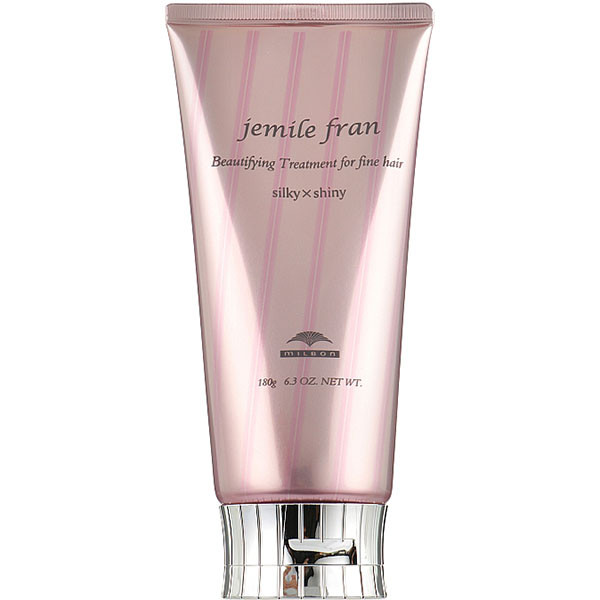 Milbon Jemile Fran Silky+Shiny Treatment Бальзам-кондиционер для шелковистости и блеска тонких волос, 180 г