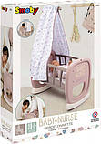 Колиска Smoby Toys Baby Nurse з балдахіном Сіро-рожева (220373), фото 3