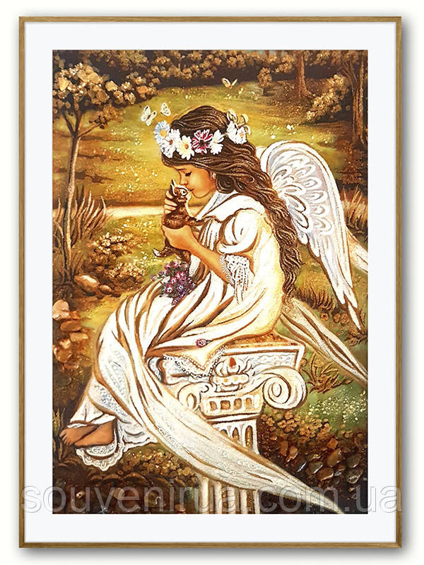 Ікона з бурштину "Ангел"