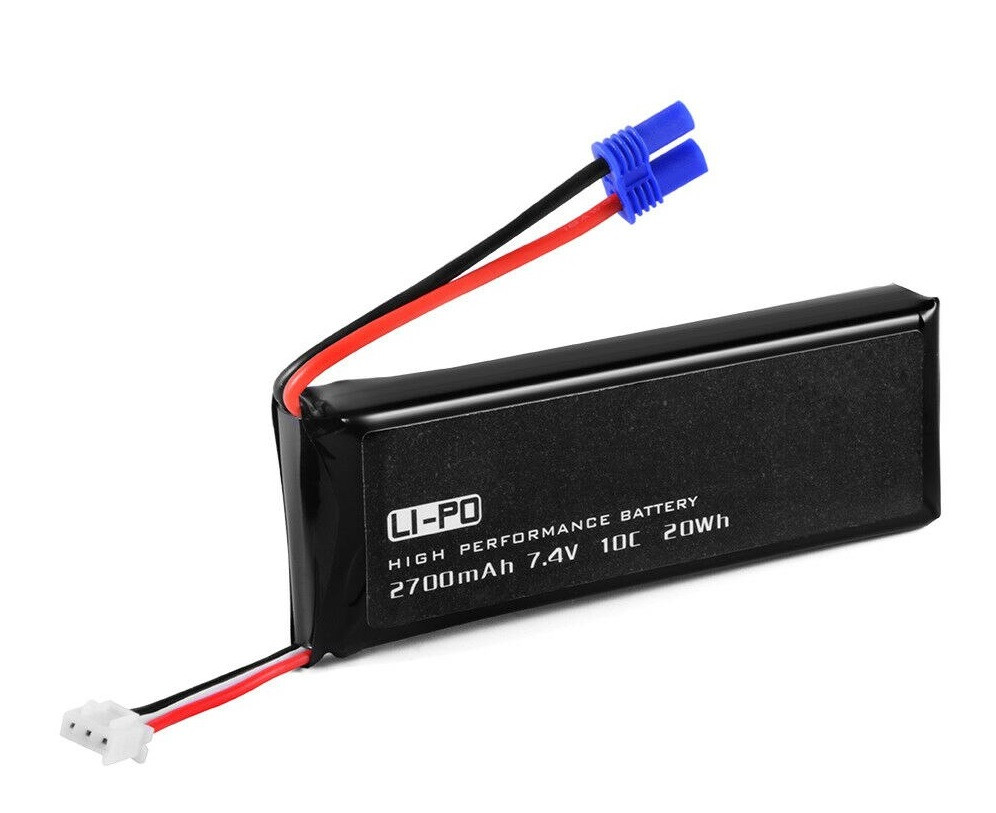 Аккумулятор литий-полимерный 2700mAh 7.4V высокотоковый 10C 1534105 для Hubsan H501S, H501A, H501M, H501C - фото 3 - id-p560847812