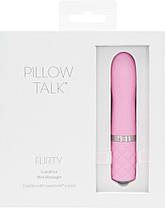 Розкішний вібратор PILLOW TALK - Flirty Pink з кристалом Сваровські, гнучка головка, фото 2