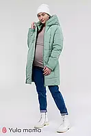 Светло-зеленая зимняя куртка со вставкой для животика для беременных Eyla (L) OW-42.022