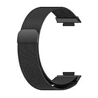 Магнітний ремінець Milanese Loop для Huawei Watch Fit 2 (YDA-B09S) | HMU | 20 мм | чорний