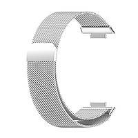 Магнитный ремешок Milanese Loop для Huawei Watch Fit 2 (YDA-B09S) | HMU | 20 мм | серебристый