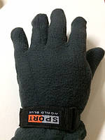 Рукавиці "ЗІМА" Флісові м'які "SPORT" на застібці (МІКС кольору)