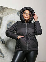 Жіноча демісезонна куртка батал 105/чорний