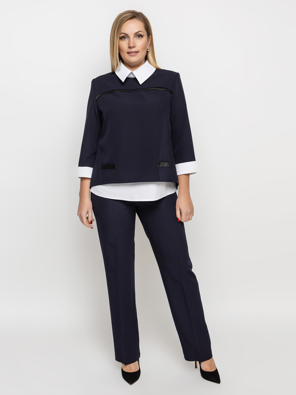 Костюм брючний синій, фото 1