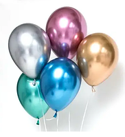 Повітряні кульки 12' хром Tofo Китай асорті, (30 см) 50 шт