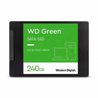 Твердотільний накопичувач 240Gb, Western Digital Green, SATA3, 2.5", 3D TLC, 545/465 MB/s (WDS240G3G0A) (код