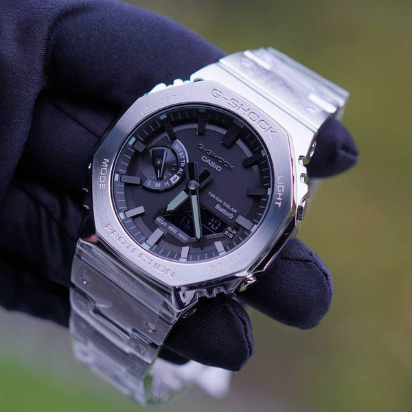 Часы Casio G-Shock GM-B2100D-1AER FULL METAL Silver Bluetooth Solar Часы Casio G-Shock GM-B2100D-1AER FULL METAL Silver Bluetooth Solar