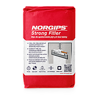 Суха гіпсово-полімерна шпаклівка для заповнення швів на гіпсокартоні без стрічки Norgips Strong Filler, 12.5 кг